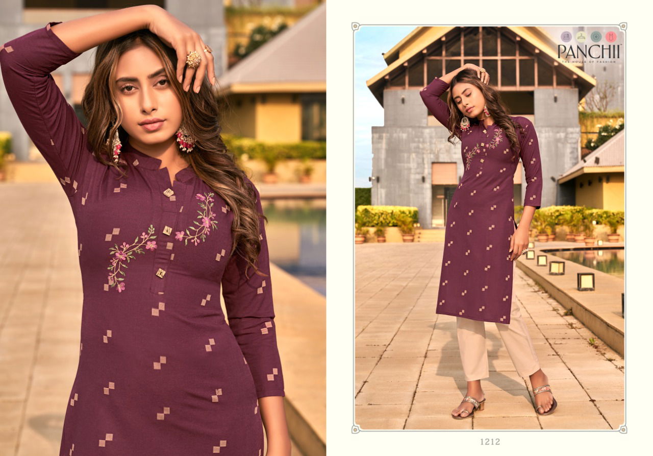 PANCHI NEW LOOK Fancy Latest Regular Wear Cotton Kurtis Collection